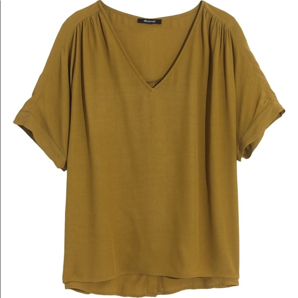NWOT Madewell Drapey Button Back Top